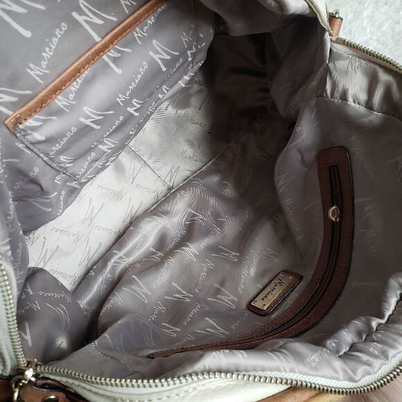 Marciano Soft Tan Large Leather Satchel Handbag - Picture 6 of 7